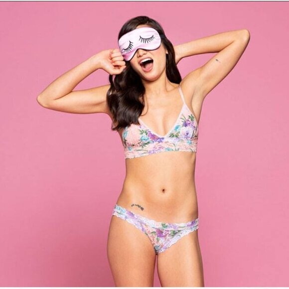 💕HANKY PANKY💕 Ashley Floral Padded Bralette ~ Large L NWT - Picture 1 of 14